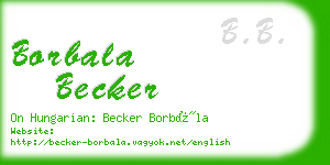 borbala becker business card